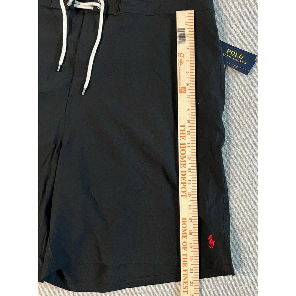 NWT Mens Polo Ralph Lauren 3XB Kailua Swim Trunks Shorts Black w Red Pony